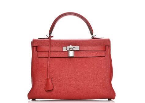 hermes retourne 28 taurillon rouge h clemence leather|Hermes leather discontinued.